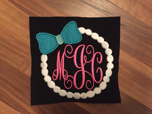 Pearl Embroidery Monogram 