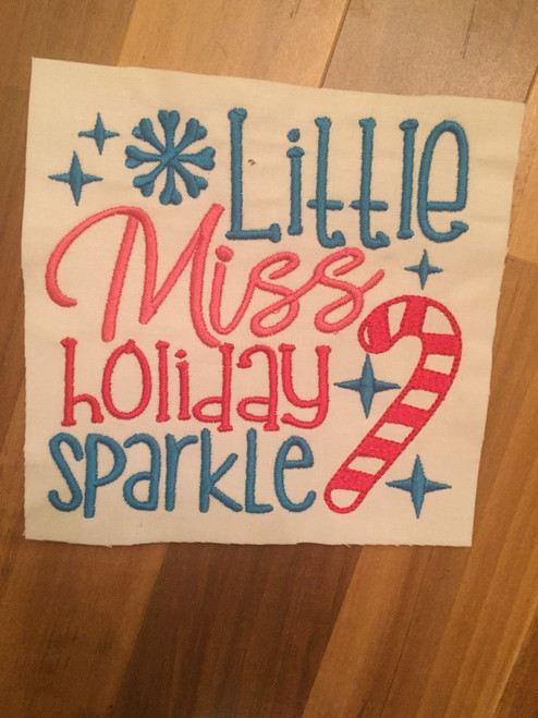 Miss Holiday Sparkle Embroidery