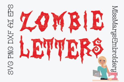 Zombie Letters SVG
