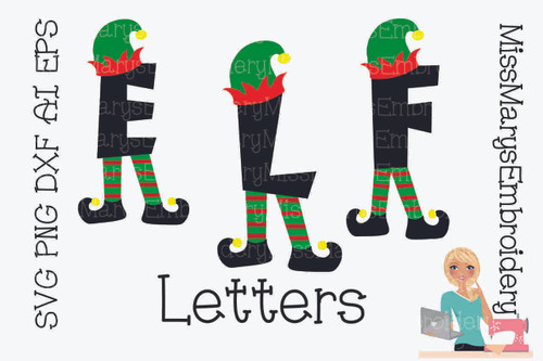 Elf Letters SVG