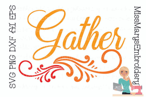 Gather with Swirls SVG