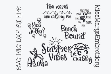 Summer Beach Saying Bundle