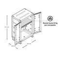 Armario Mediano Rattan Azul Petróleo