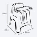 Mesa para-Comer Bebe Gris / Menta