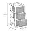 Cajonero Shia 3 Gavetas Mocca