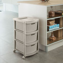 Cajonero Shia 3 Gavetas Taupe