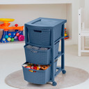 Cajonero Shia 3 Gavetas Azul Petróleo