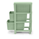 Cajonero Fique 3 Gavetas Verde Salvia