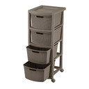Cajonero Shia 4 Gavetas Mocca