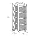 Cajonero Shia 4 Gavetas Mocca