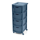 Cajonero Shia 4 Gavetas Azul Petróleo