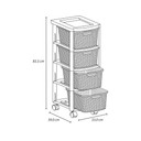 Cajonero Shia 4 Gavetas Azul Petróleo