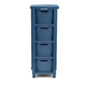 Cajonero Shia 4 Gavetas Azul Petróleo