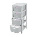 Cajonero Fique 4 Gavetas Gris