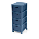 Cajonero Fique 4 Gavetas Azul Petróleo