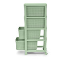 Cajonero Fique 4 Gavetas Verde Salvia