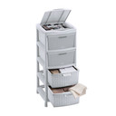 Gavetero Fique 4 Gavetas  Gris