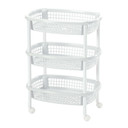 Canasta Movil Ovalada Blanco