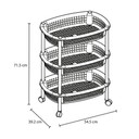 Canasta Movil Ovalada Blanco