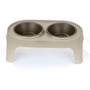 Plato De Comida Para Perro Pequeño Taupe