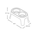 Plato De Comida Para Perro Mediano Gris