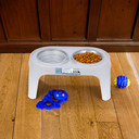 Plato De Comida Para Perro Mediano Gris