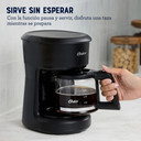 Cafetera, 5 Tazas de Capacidad, con Filtro Reutilizable, Botón con Luz de Encendido y Apagado, Color Negro, Oster