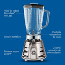 Licuadora Osterizer cromada de 2 velocidades, Oster