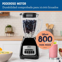 Licuadora 2 velocidades más pulso y vaso de vidrio, Oster, Negra
