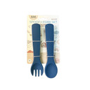 Cuchara y Tenedor de Silicona para-Infantes,