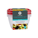 4 Pack Plastic Container Set
