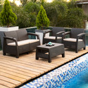 Juego de Patio Ferrara Comfort Wengue
