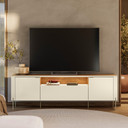 Mesa Tv Dourados off white/canela