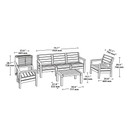 Set de Patio Baru 5 pcs Verde/Blanco