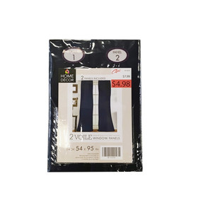 CORTINA VOILE RODPOCKET ASST 54X9