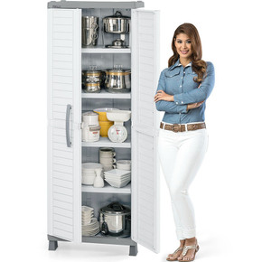 Armario Tablilla Baru Blanco/Gris