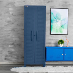 Armario Tablilla Rattan Azul Petróleo