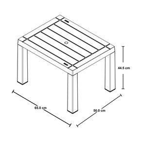 Mesa Auxiliar Rectangular Taupe