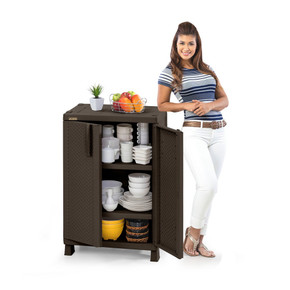 Armario Mediano Rattan Wengue