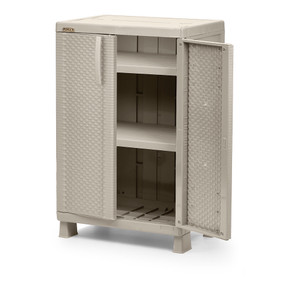Armario Mediano Rattan Cemento