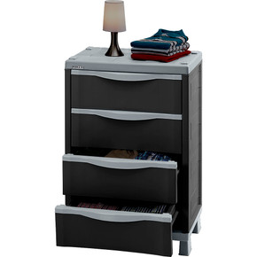 Armario Cajonero Barú Negro/Gris