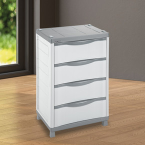 Armario Cajonero Barú Blanco/Gris