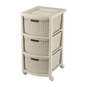 Cajonero Shia 3 Gavetas Taupe