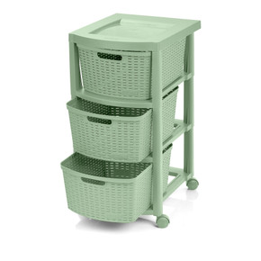 Cajonero Shia 3 Gavetas Verda Salvia