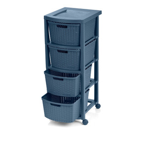 Cajonero Shia 4 Gavetas Azul Petróleo