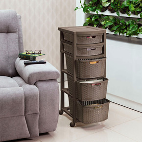 Cajonero Shia 5 Gavetas Mocca