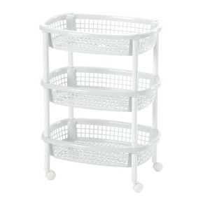Canasta Movil Ovalada Blanco