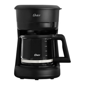 Cafetera, 5 Tazas de Capacidad, con Filtro Reutilizable, Botón con Luz de Encendido y Apagado, Color Negro, Oster