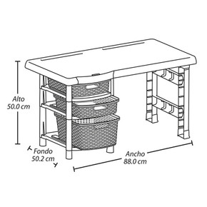 Escritorio Infantil Tricolor Niños