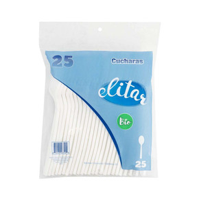 Cucharas Desechables  Elitar 25 pc